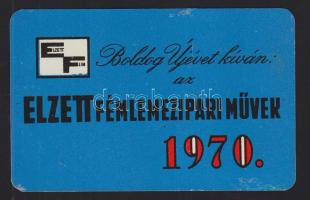 1970 Elzett fém kártyanaptár