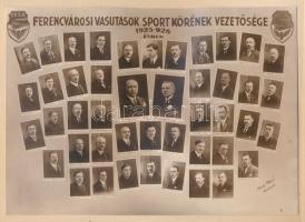1925-1926 A Ferencvárosi Vasutasok Sportköre vezetőségének tablóképe