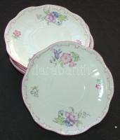 Háború előtti, virág-mintás Zsolnay kávéskészlet egy csésze kivételével komplett