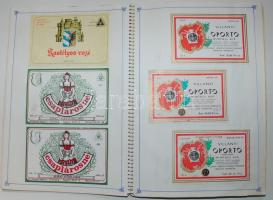 454 darabos borcímke gyűjtemény füzetben feldolgozva