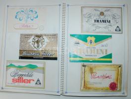 454 darabos borcímke gyűjtemény füzetben feldolgozva