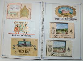 454 darabos borcímke gyűjtemény füzetben feldolgozva