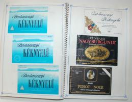 454 darabos borcímke gyűjtemény füzetben feldolgozva