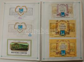 398 darabos borcímke gyűjtemény füzetben feldolgozva