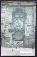 cca 1930 2db nagyméretű fotó a prágai Károly-hídról és az Óratoronyról 25x40cm