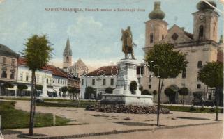 Marosvásárhely Széchenyi square, Kossuth statue So.Stpl (EB)