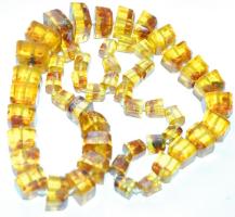 Lengyel borostyán nyaklánc / Polish amber necklace 38cm 160gr