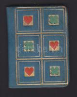 1941 Tárcanaptár igényes bőrkötésben szív és négylevelű lóhere mintával, aranyozott lapszélekkel, kiváló állapotban