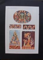 Gróh István (1867-1936): Új magyar díszítések, képes album minimális hiánnyal, sablonokkal, 170db sz...