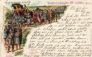 Festzug Wien, historical games litho (b)