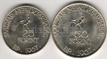 1967. "Kodály" 25Ft + 50Ft ezüst T:BU