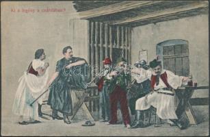 Hungarian folklore, shepherds in the tavern, Divald