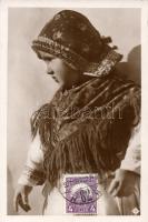 Hungarian folklore, little girl in national costume (Pest shire)