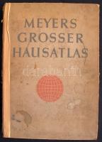 1938 Meyers grosser Hausatlas mit 213 haupt und Nebenkarten. (gerinc sérült) / (spine-cover damaged) 31x43 cm