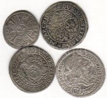 Ausztria 1690. 1Kr T:2, 1694. 3Kr T:3+, 1703. 3Kr T:2+, 1717. 3Kr T:3/4 ezüst