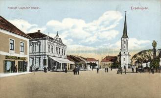 Érsekújvár Kossuth square with the shop of Izidor Leuchter
