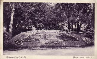 Balatonfüred Gyógyfürdő kert, irredenta díszsövény (EK)