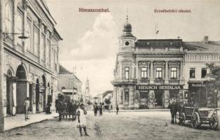 Rimaszombat Erzsébet square, the shop of Bertalan Heksch
