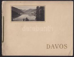 cca 1920 Davos 35 képet tartalmazó füzet / Davos tourist guide with 35 pictures 26x20 cm