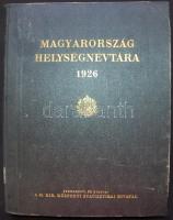 1926 Magyarország helyságnévtára térképmellékletekkel