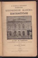 1897-1902 A Debreceni kereskedelmi tanintézet éves értesítői aranyozott kissé hibás egészvászon kötésben