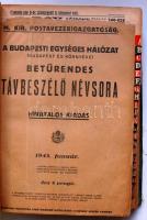 1942 Budapest és környékének betürendes távbeszélő névsora