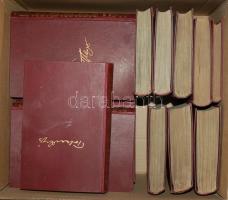 Franklin Társulat képes könyvtára: 21 kötet a sorozatból egységes egészvászon kötésben, mind jó állapotban. Bp., 1905 Franklin. MIndegyik kötet a szerző arcképével és illusztrációkkal