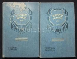 Shakespeare színművei: Történelmi színművek, Regényes színművek. Bőp., 1902 Franklin Festett egészvászon kötésben az egyik kötet borítója foltos