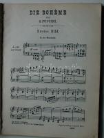 Giacomo Puccini: Die Boheme / La boheme, kotta zongorára. Leipzig, 1897, G. Ricordi & Co. A borí...