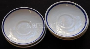 5db jelzett Zsolnay porcelán kávéscsészealj /  Porcelain coffee cup plates