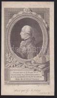 cca 1790 Mansfeld: II. Ferenc rézmetszet / Franciscus II. etching 11x19 cm