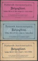 1915 3db Katonák karácsonyára 100 darabos bélyegfüzet (1f, 2f, 10f)