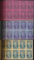 1915 3db Katonák karácsonyára 100 darabos bélyegfüzet (1f, 2f, 10f)