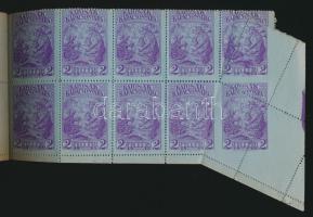 1915 Katonák karácsonyára 100 darabos 2f levélzáró bélyegfüzet elfogazva