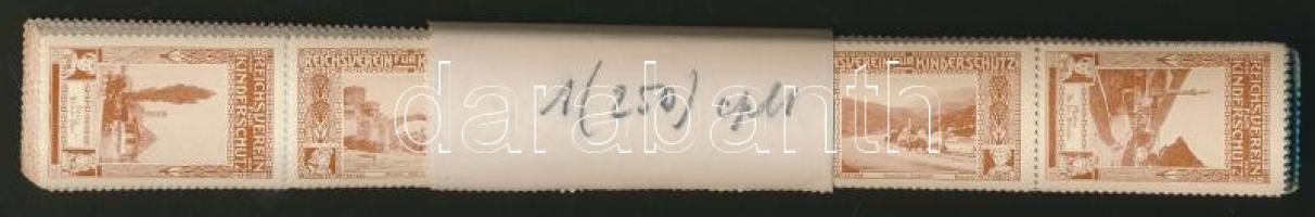 250 darabos osztrák levélzáró sorozat 5klf színben: tájak, városok, hadihajók a monarchia idejéből