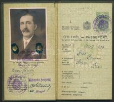 1938 Útlevél DDSG főgépüzemvezető részére + a Dunagözhajózási Társaság igazolása / Passport for DDSG employee with confirmation of the company