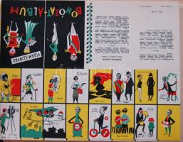 1000db magyar gyufacímke kartonokra rendezve