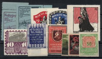 1915-1920 11 db 1. világháborús segélybélyeg