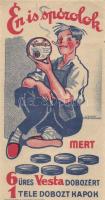 1920 Reklám Vesta színes számoló cédula