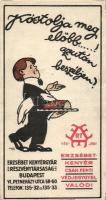 1920 Reklám Erzsébet kenyérgyár színes számoló cédula