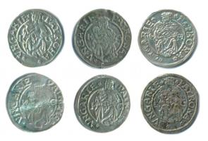 1507-1516. Denár Ag "II. Ulászló" (6x) klf évszámokkal! T:Vegyes
Hungary 1507-1516 Denar A...