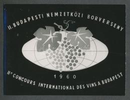 1960 Fotóalbum (16x25cm) a II. Budapesti Nemzetközi Borverseny képeivel, 22db fekete-fehér fotóval
