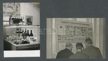 1960 Fotóalbum (16x25cm) a II. Budapesti Nemzetközi Borverseny képeivel, 22db fekete-fehér fotóval