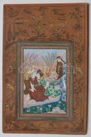 Jelzés nélkül: Indiai szerelmesek, akvarell-karton, 19,5x30cm