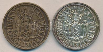 Tóth Sándor (1933-) 1984. "Sillye Gábor/A Hajdúkerület Utolsó Főkapitánya" Br és Ag(835) emlékérem pár (d=42mm/Ag-43,64g) dísztokban T:1,BU