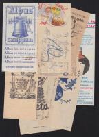 11 db különböző ritkább számolócédula / counting slips