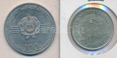1982. 100Ft "Labdarúgó VB" + 1984. 100Ft "FAO" T:2,1