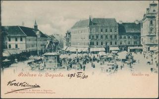 1898 Zagreb Jelacic square (Rb)