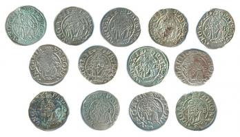 1528-1557. Denár Ag "I. Ferdinánd" (13x) klf évszámokkal! T:Vegyes
Hungary 1528-1557. Dena...