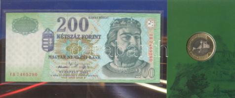 2009. 200Ft elsőnapi veret díszcsomagolásban + 2006. 200Ft "FB" "Búcsú a 200Ft-os bankjegytől" T:I,BU Csak 12.000db!